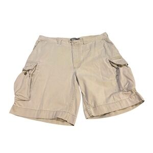 Polo Ralph Lauren Classic 67 Cargo Shorts Mens‎ Size 38 Beige Cotton Vintage